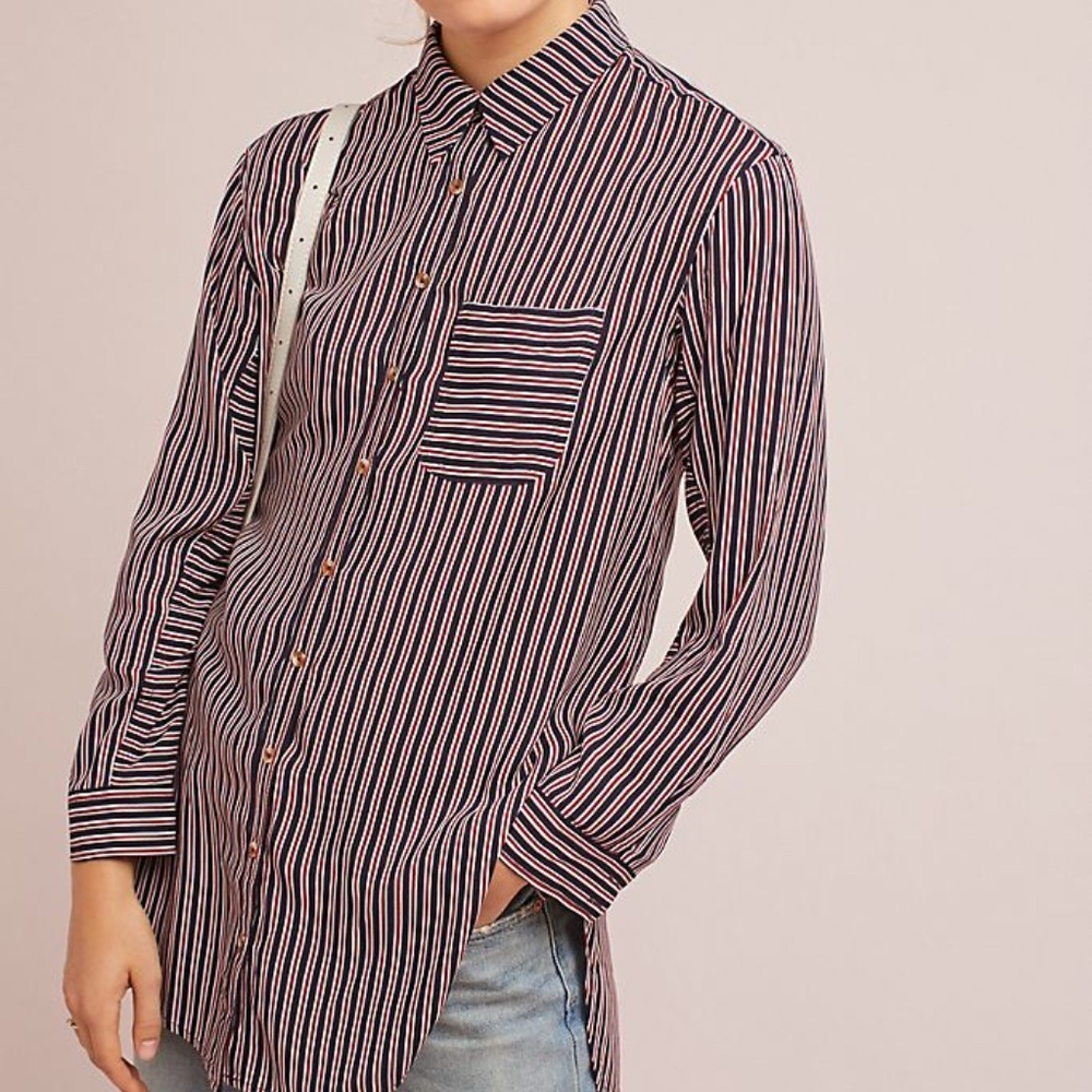 Anthropologie striped button down shirt